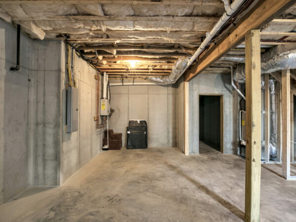 Unfinished basement.