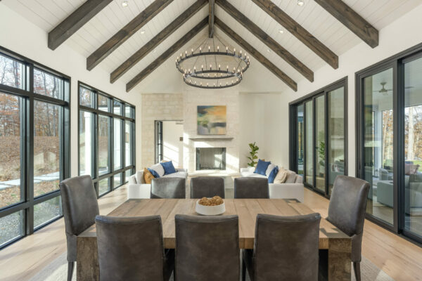 Dining room vaulted ceilings at 1521 Native Tr